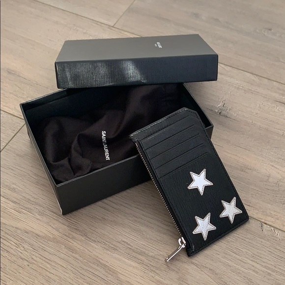 [SOLD] SAINT LAURENT CARD HOLDER WALLET - STARS - Picture 4 of 5